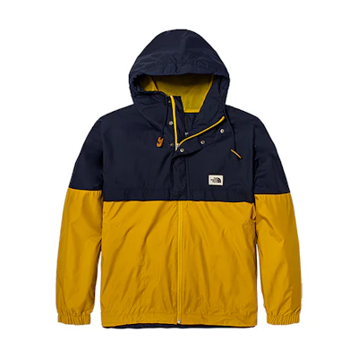 TNF Urban Exploration Colorblock Windbreaker Jacket Yellow Mens NF0A5AZM-OZE