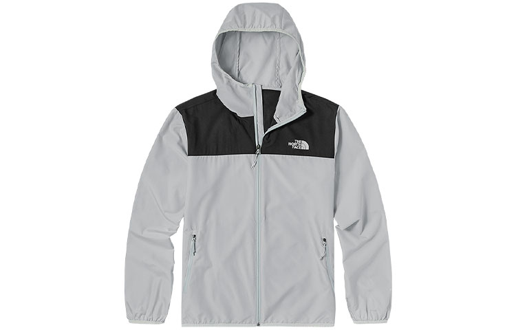 The North Face Urban Exploration Colorblock Windbreaker Hoodie Jacket Grey Men NF0A7WB6-5WH