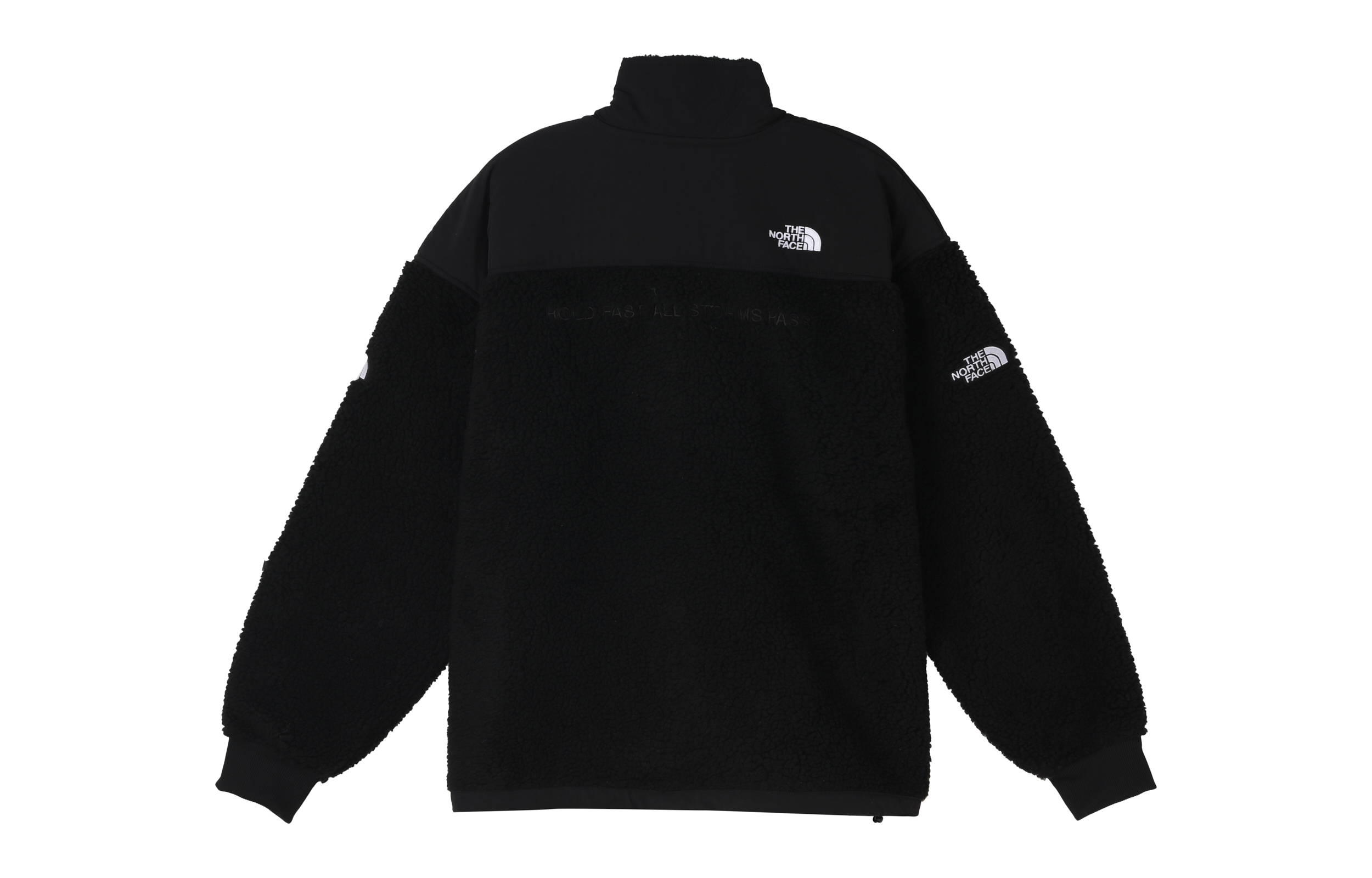 Lookbook 노스페이스 어반 탐험 자수 해적 로고 하프집 플리스 자켓 블랙 NF0A5J25-JK3