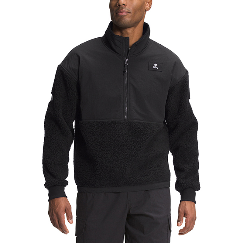 Shop 노스페이스 어반 탐험 자수 해적 로고 하프집 플리스 자켓 블랙 NF0A5J25-JK3