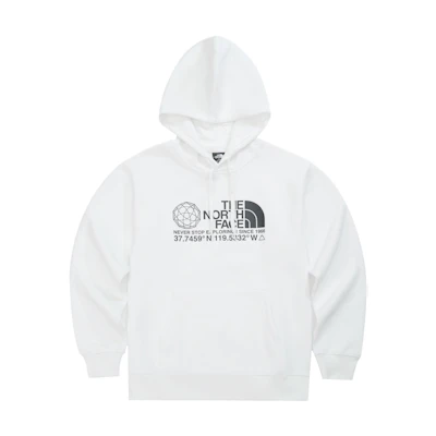 TNF Urban Exploration Fleece Hoodie White Unisex Winter Pullover NF0A7W87-FN4