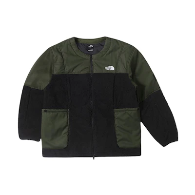 TNF Urban Exploration Fleece Jacket Green/Black Crewneck Zip Design NF0A83PS-TY1