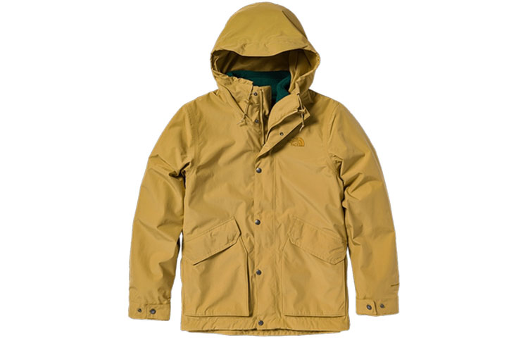 TNF Urban Exploration FW22 Yellow 3-in-1 Jacket with Logo Print. NF0A7QSZ-931