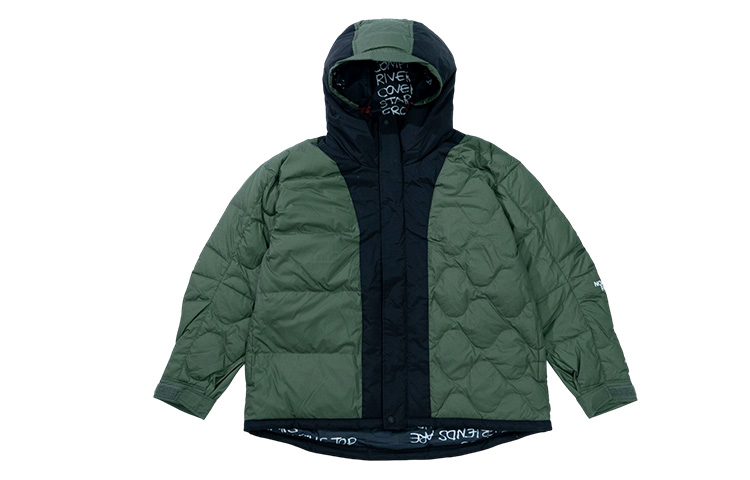 TNF Urban Exploration Green Logo Printed Down Jacket NF0A7WA1-NYC