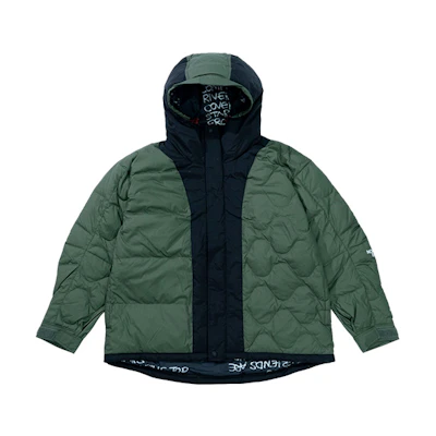 TNF Urban Exploration Green Logo Printed Down Jacket NF0A7WA1-NYC