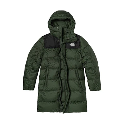 TNF Urban Exploration Green Long Quilted Down Jacket for Men NF0A7W7K-NYC
