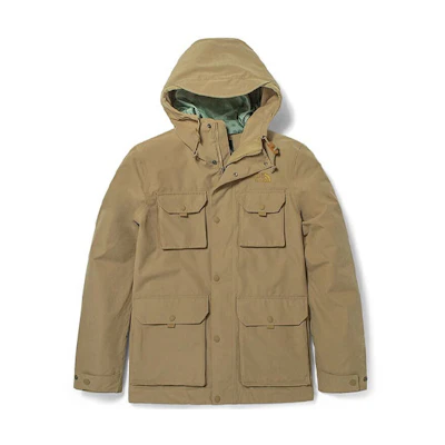 TNF Urban Exploration Khaki Waterproof Windbreaker Jacket. NF0A5AZN-PLX