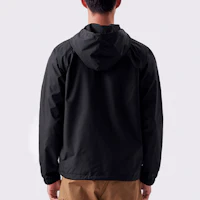 Shop The North Face Urban Exploration Logo Print Hooded Jacket Black NF0A7WDO-JK3