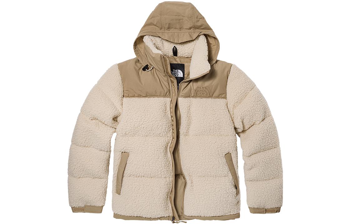 TNF Urban Exploration Logo Print Puffer Jacket Beige Unisex NF0A7QFG-11G