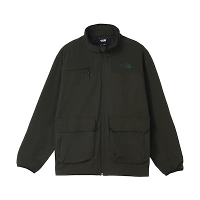 TNF Urban Exploration Logo Print Utility Jacket Green Mens NF0A5JW2-HDA
