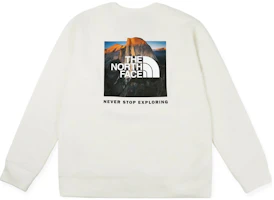 The North Face Urban Exploration Logo Print White Fleece Knit Sweatshirt Unisex NF0A86Q5-N3N The North Face Urban Exploration Logo Print White Fleece Knit Sweatshirt Unisex NF0A86Q5-N3N