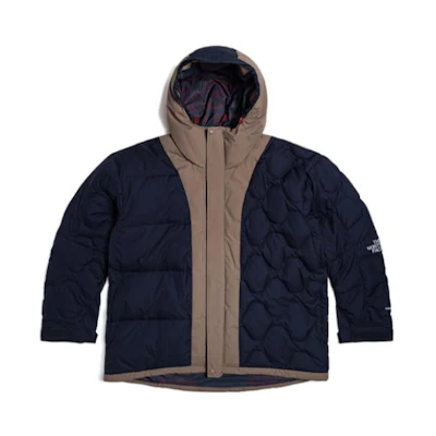 TNF Urban Exploration Patchwork Logo Print Down Jacket Navy NF0A7WA1-RG1