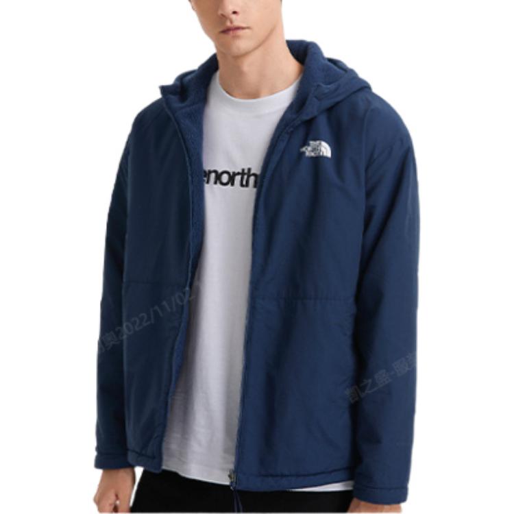 TNF Urban Exploration Reversible Logo Embroidered Hoodie Jacket Blue NF0A7QT7-9F4 圖 3