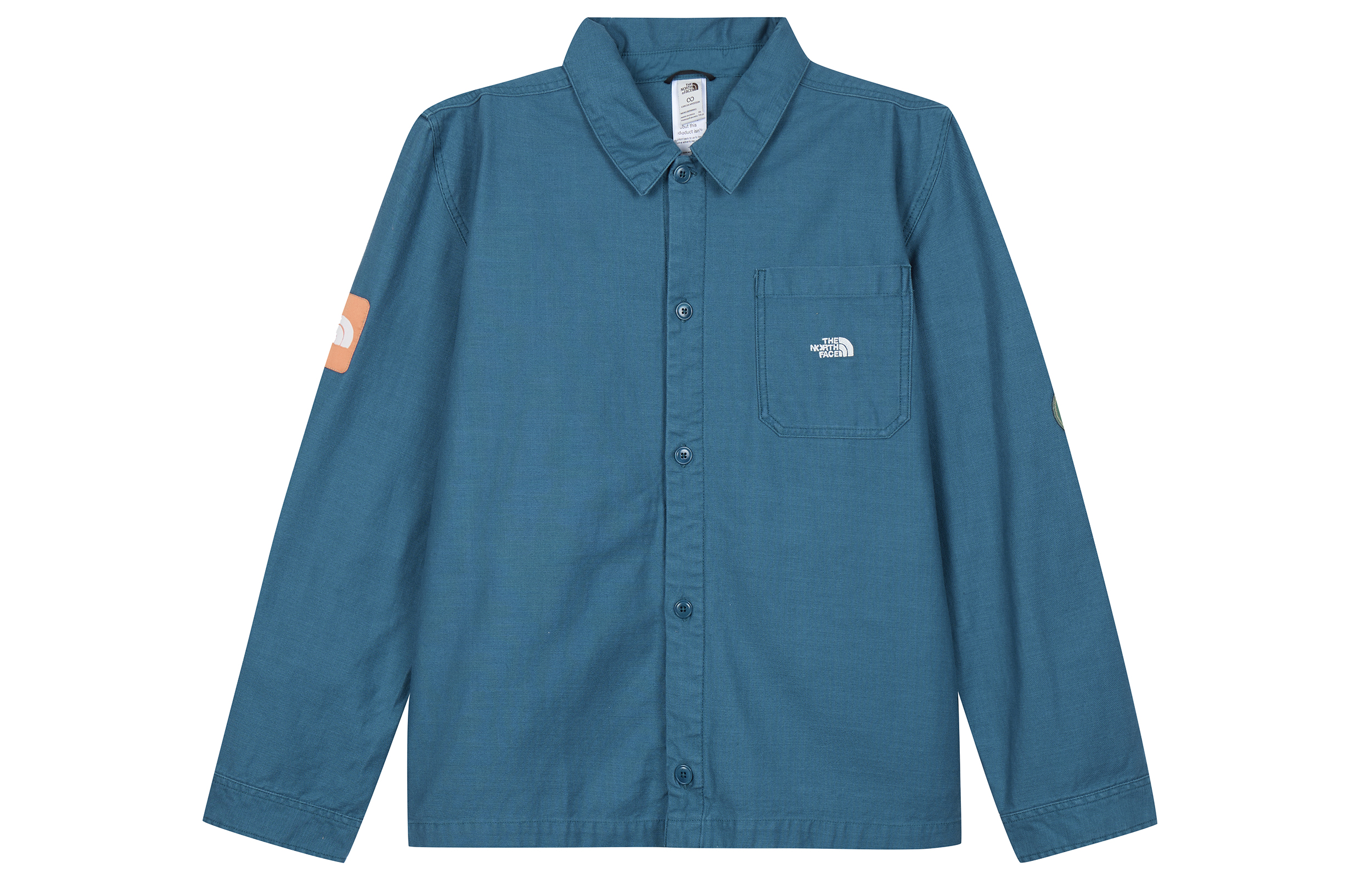 The North Face Urban Exploration SS23 Logo Print Shirt Jacket Blue  NF0A7ZYN-EFS