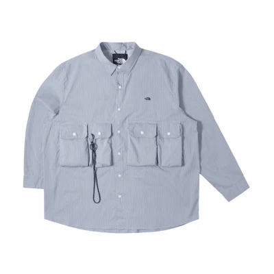 TNF Urban Exploration SS24 Quick-Dry Striped Blue Shirt Men NF0A885K-8K2