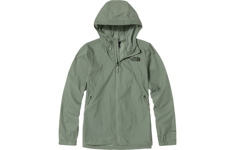 TNF Urban Exploration Windproof Water-Resistant Hoodie Jacket Grey-Green NF0A4NEE-HDF