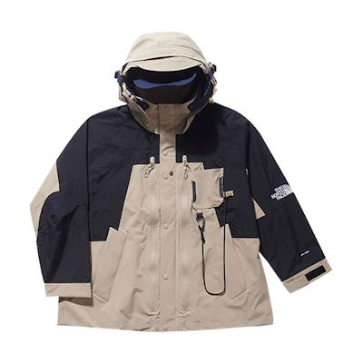 TNF Urban Logo Embroidered Detachable Hood Waterproof Jacket - Khaki NF0A81LI-LK5