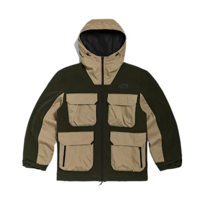 TNF Urban Multi-Pocket Fleece Zip Hoodie Khaki NF0A5JV1-CEL