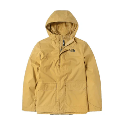TNF Urban Outdoor Waterproof Windbreaker Jacket Khaki Men NFOA4NED-ZSF