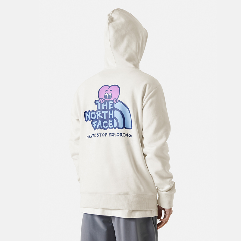 TNF Valentine's Heart Logo Pullover Hoodie White Unisex Casual Fit NF0A88FW-QLI 圖 11
