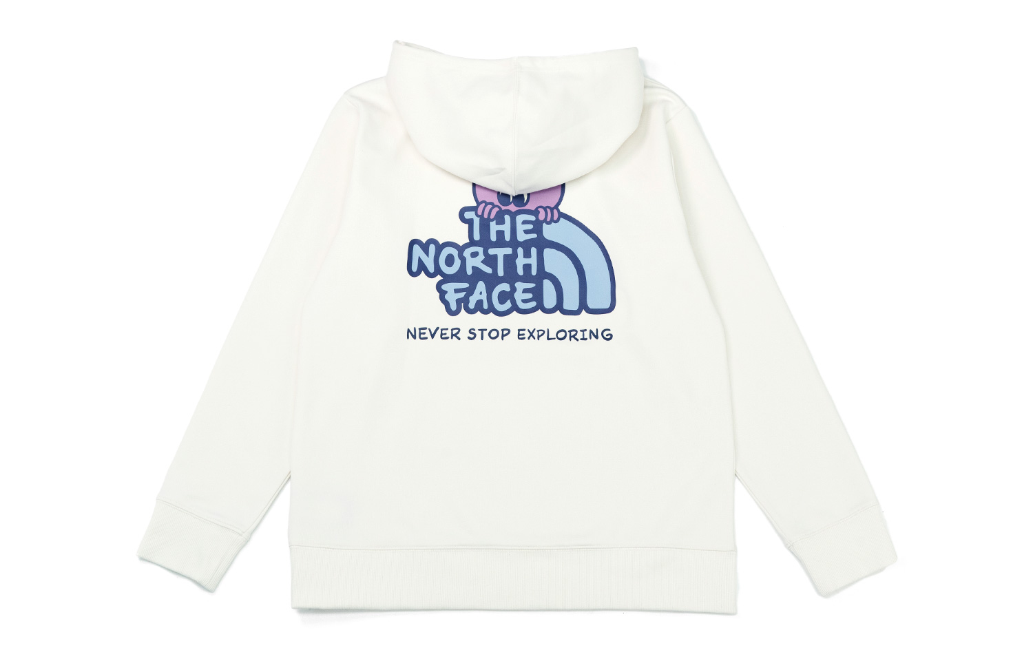 TNF Valentine's Heart Logo Pullover Hoodie White Unisex Casual Fit NF0A88FW-QLI 圖 2