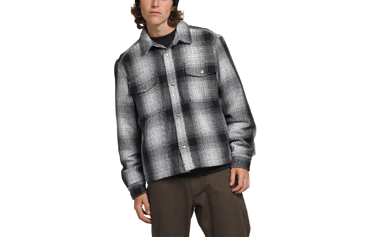 TNF Valley Plaid All-Over Print Long-Sleeve Jacket Men’s Black NF0A8323-OW6