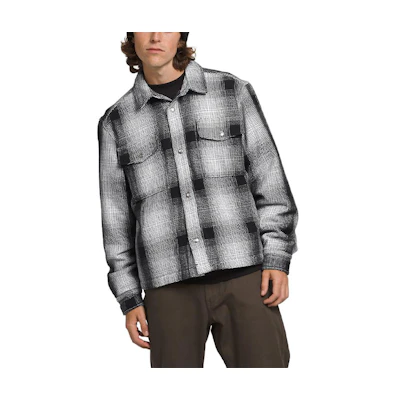 TNF Valley Plaid All-Over Print Long-Sleeve Jacket Men’s Black NF0A8323-OW6