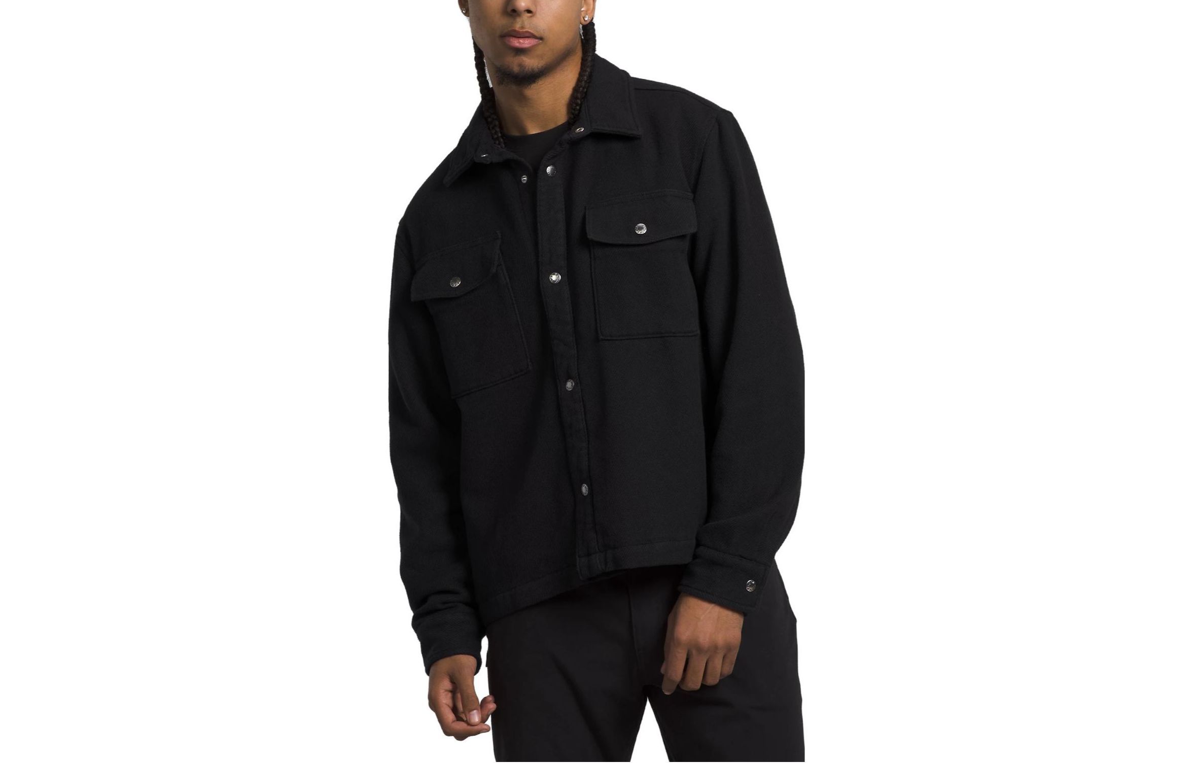 TNF Valley Twill Utility Shacket Black Casual Outdoor Jacket NF0A8323-JK3