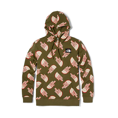 TNF Vanlife Retro Logo Print Hoodie Olive Unisex NF0A5JW5-37U