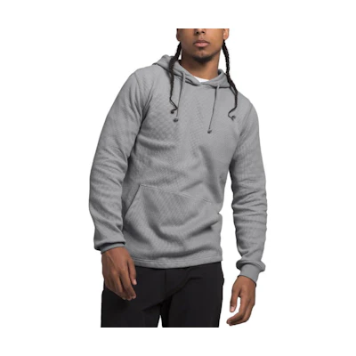 TNF Waffle Hoodie Pullover Long Sleeve Sweatshirt Grey NF0A7WS8-A91