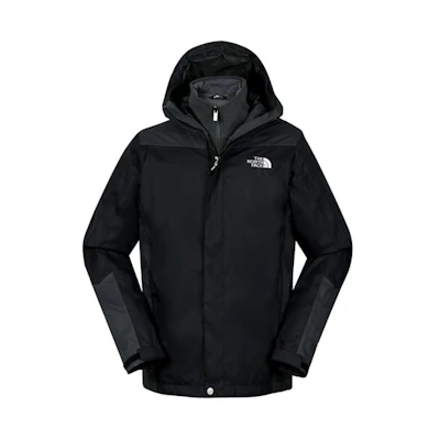 TNF Waterproof 3-in-1 Fleece Outdoor Jacket Black NF0A3CGL-KT0