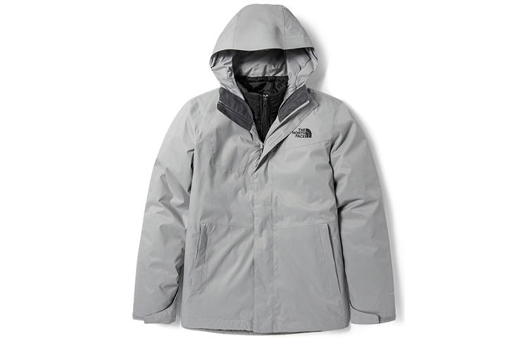 TNF Waterproof 3-in-1 Jacket Gray - Outdoor, Windproof, Breathable NF0A4U7M-GVV