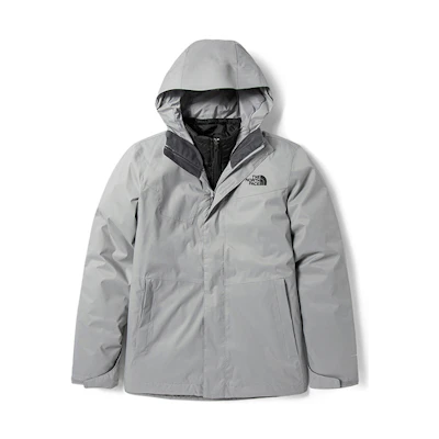 TNF Waterproof 3-in-1 Jacket Gray - Outdoor, Windproof, Breathable NF0A4U7M-GVV