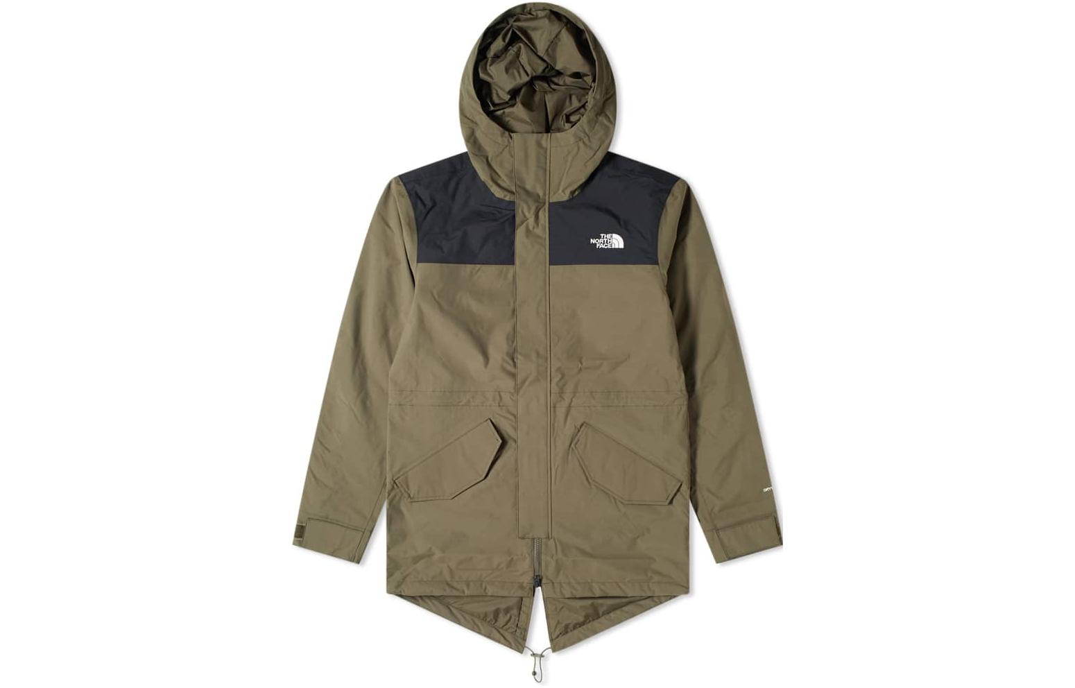 TNF Waterproof Breathable Colorblock Hooded Jacket Green NF0A4ALM-BQW