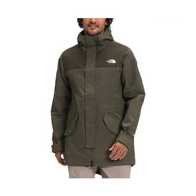 TNF Waterproof Breathable Colorblock Logo Jacket Green NF0A4ALM-173