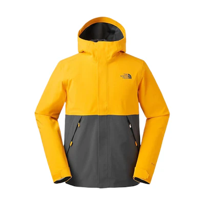 TNF Waterproof Breathable Hooded Jacket Orange/Grey for Men NF0A3V95-K7N