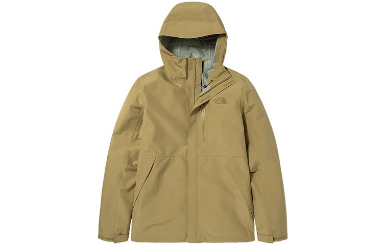 Buy 北面防水透气连帽户外夹克卡其色 NF0A46LB-Z74