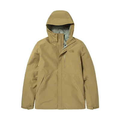 TNF Waterproof Breathable Hooded Jacket Outdoor Khaki NF0A46LB-Z74