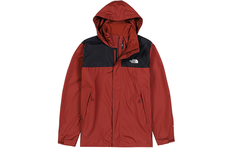 TNF Waterproof Breathable Hooded Outdoor Jacket - Maroon NF0A4UAU-BDQ
