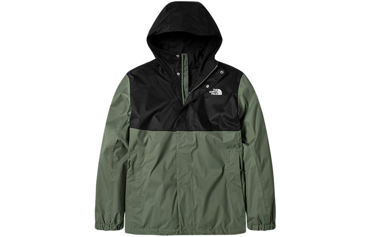 The North Face Waterproof Colorblock Hoodie Jacket Black/Green NF0A5B43-YXN