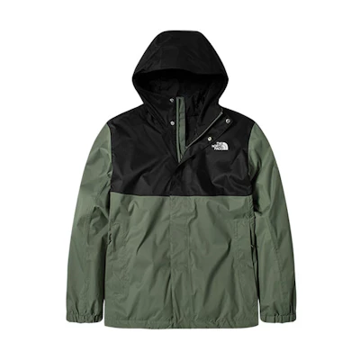 TNF Waterproof Colorblock Hoodie Jacket Black/Green NF0A5B43-YXN