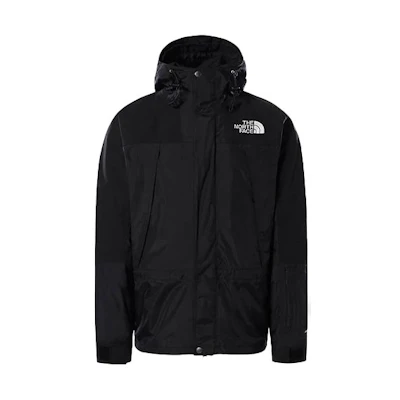 TNF Waterproof Hooded Jacket Black with Embroidered Logo NF0A52ZT-JK3