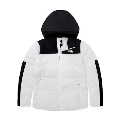TNF White 550 Fill Power Down Jacket with Hood NF0A4U82-FN4