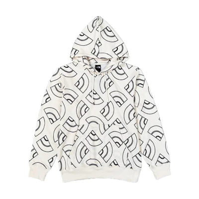 TNF White All Over Print Hoodie Long Sleeve Sweatshirt NF0A81YF-OUD