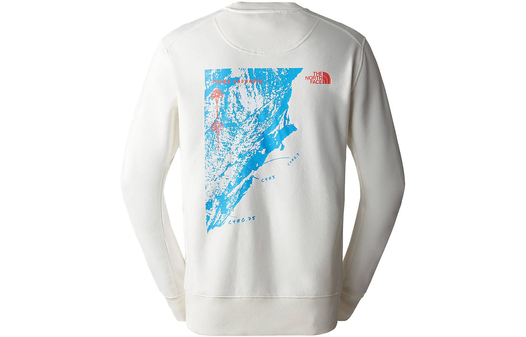 TNF White Crewneck Sweatshirt with Letter Print Design NF0A8523-N3N