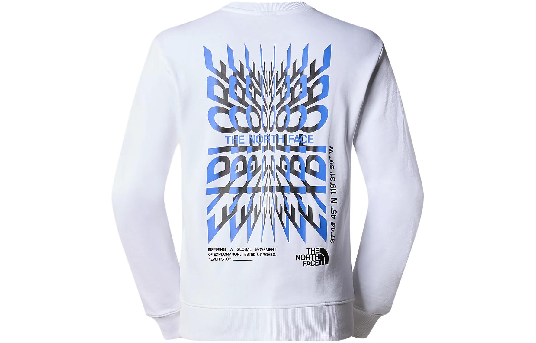 TNF White Crewneck Sweatshirt with Letter Print Design NF0A87EB-FN4