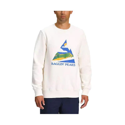TNF White Crewneck Sweatshirt with Solid Logo Print NF0A811Q-N3N