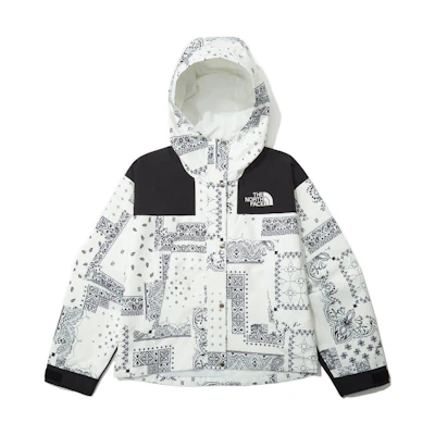 TNF White Crop Mountain Dry Colorblock Print Hoodie Jacket NJ2HN90A