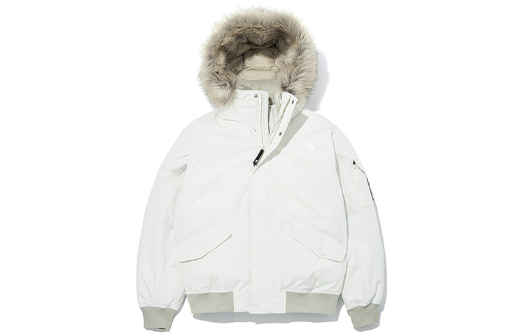 TNF White Down Jacket, Windproof, Waterproof, Unisex. NJ1DL57B