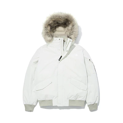 TNF White Down Jacket, Windproof, Waterproof, Unisex. NJ1DL57B